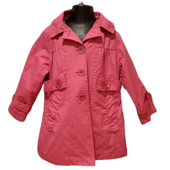 London Fog Other - London Fog Pink Raincoat with Sparkling Buttons